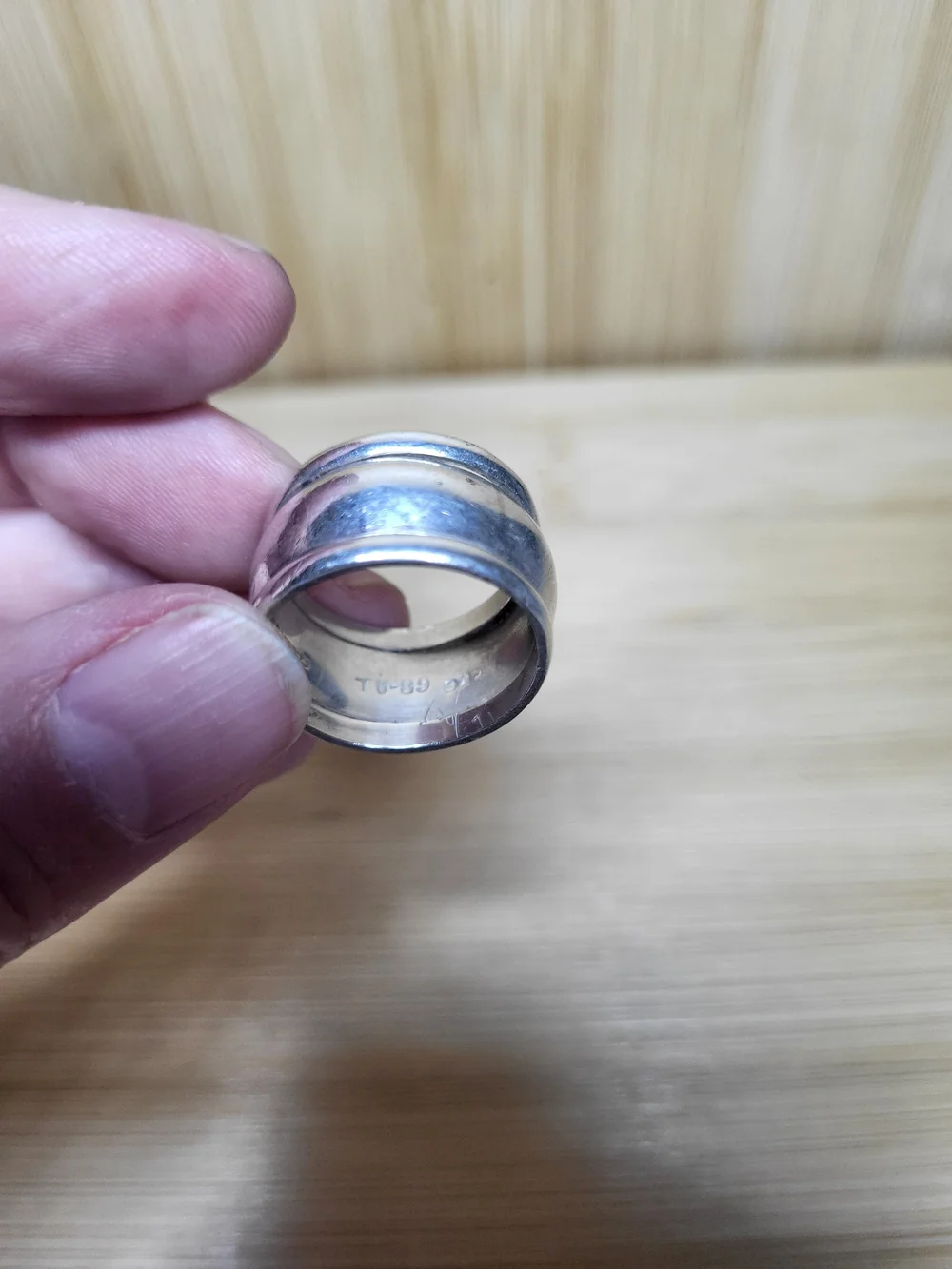 Vintage Solid 925 Sterling Silver Women's Wide Band Ring Sz9